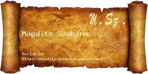 Magdits Szabina névjegykártya